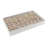 Velvet Pink Grey Jewelry Storage Tray Ring Earring Organizer Drawers