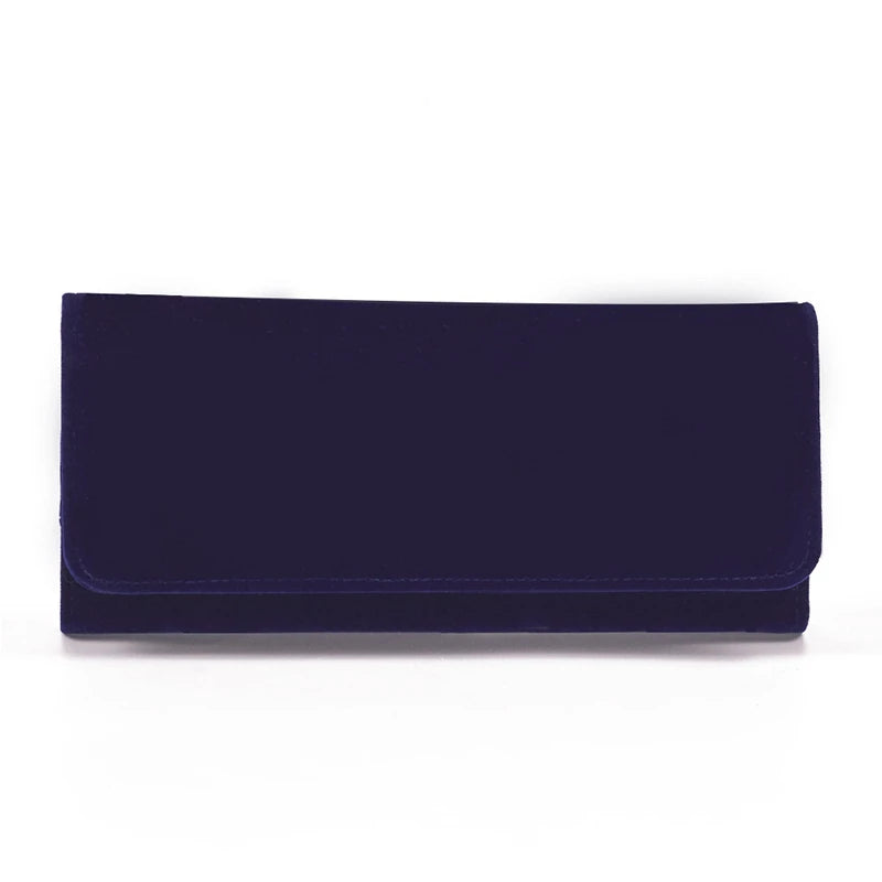 Velvet Portable Felt Jewelry Roll Storage Bag