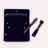 Velvet Portable Felt Jewelry Roll Storage Bag