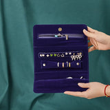 Velvet Portable Felt Jewelry Roll Storage Bag