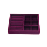 Velvet Jewelry Display Organizer Tray Ring Necklace Box Holder Earring