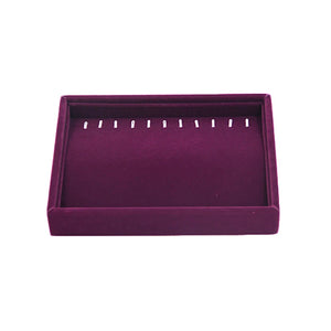Velvet Jewelry Display Organizer Tray Ring Necklace Box Holder Earring