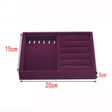 Velvet Jewelry Display Organizer Tray Ring Necklace Box Holder Earring