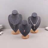 Velvet Portrait Necklace Display Pendant Organizer Jewelry Display Stand