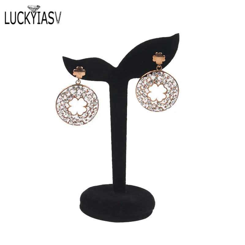Velvet Rabbit Ears Earrings Rack Stud Earring Display Stand