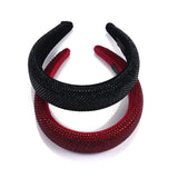Red Velvet Rhinestone Hairband Statement ZA Headband