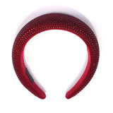 Red Velvet Rhinestone Hairband Statement ZA Headband
