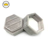 Velvet Ring Box Earrings Holder Double Slots Pairs Gift Case