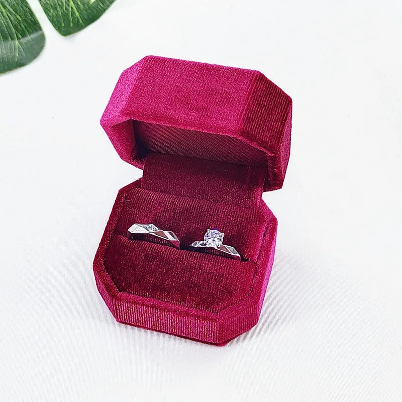 Velvet Ring Box Diamond Storage Box