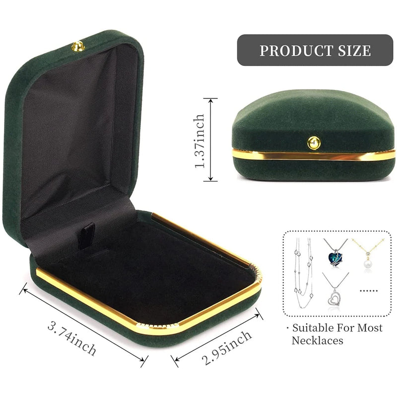 Velvet Ring Box Necklace Pendant Jewelry Gift Boxes