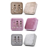 Square Vintage Wedding Ring Box with Lid, Engagement Ring Holder