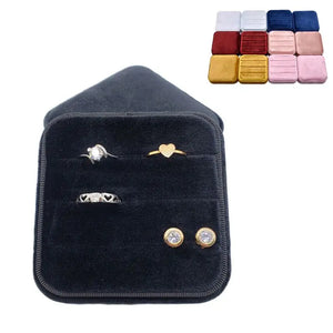 Vintage Velvet Ring Box with Detachable Lid