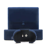 Velvet Double Open Ring Box Jewelry Case Wedding Ceremony Storage