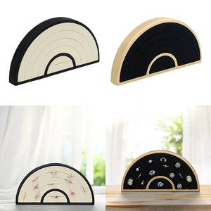Velvet Ring Display Holder Ring Rack Countertop Jewelry Organizer Stand