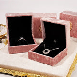 Velvet Ring Jewelry Organizer Box Necklace Storage