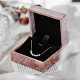 Velvet Ring Jewelry Organizer Box Necklace Storage