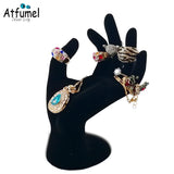 Velvet Ring Jewelry Display Stand Bracelet Necklace Organizer