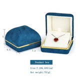 Velvet Ring Pendant Jewelry Packaging Box Wedding Earring Necklace