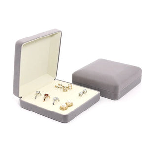 Velvet Rings Box Jewelry Organizer Velvet Jewellry Gift Case
