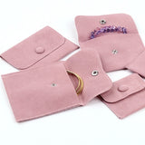 Velvet Soft Reusable Jewelry Pouch Gift Bag with Snap Closure Button