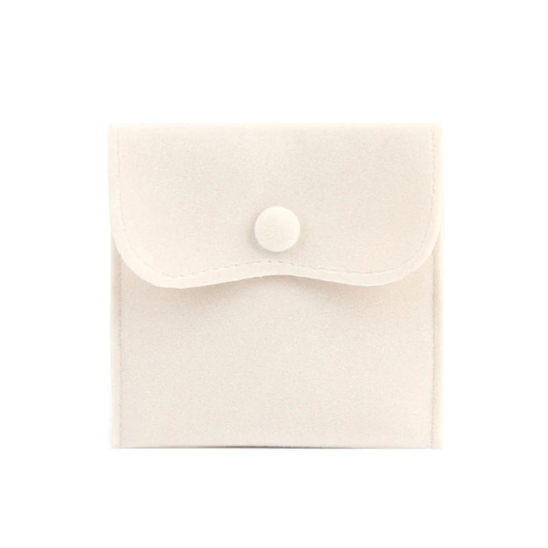 Velvet Soft Reusable Jewelry Pouch Gift Bag with Snap Closure Button