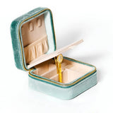 Velvet Square Jewelry Storage Box Portable Organizer Box Women Gift
