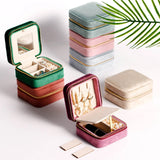 Velvet Square Jewelry Storage Box Portable Organizer Box Women Gift