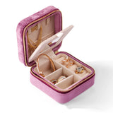 Velvet Square Jewelry Storage Box Rings Earrings Necklace Display