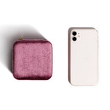 Velvet Square Jewelry Storage Box Rings Earrings Necklace Display