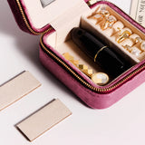 Velvet Square Jewelry Storage Box Rings Earrings Necklace Display