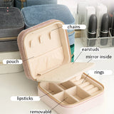 Velvet Square Jewelry Box Necklace Ring Storage Case