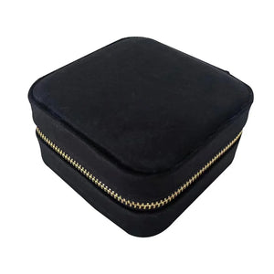 Velvet Square Jewelry Box Necklace Ring Storage Case