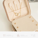 Velvet Square Jewelry Box Necklace Ring Storage Case