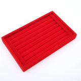 Velvet Stackable Jewelry Display Tray Grid Storage Box Organizer Rings Earrings