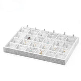 Velvet Stackable Jewelry Tray Ring Necklace Display Holder Organizer Stand