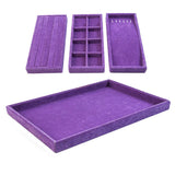 Velvet Stackable Jewelry Tray Ring Showcase Display Stand Earring Storage