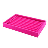 Velvet Suede Ring Earrings Organizer Display Stand Holder