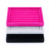 Velvet Suede Ring Earrings Organizer Display Stand Holder
