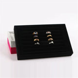 Velvet Suede Earrings Organizer Jewelry Display Stand Holder Rack