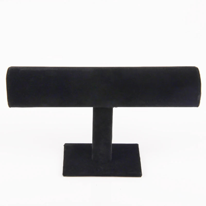 Velvet T-Bar Jewelry Display Stand Rack Organizer