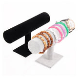 Velvet T-Bar Jewelry Display Stand Rack Organizer