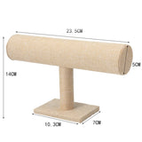Velvet T-Bar Jewelry Display Stand Rack Organizer