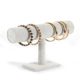 Velvet T-Bar Rack Jewelry Display Organizer Watch Holder