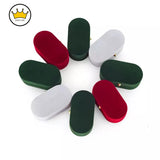 Velvet Double Rings Box Jewelry Organizer Wedding Joyeros Organizador De...