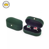 Velvet Double Rings Box Jewelry Organizer Wedding Joyeros Organizador De...