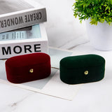 Velvet Trinket Box Double Rings Box Jewelry Organizer