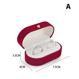 Velvet Trinket Box Double Rings Box Jewelry Organizer