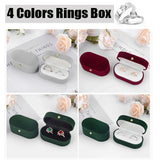 Velvet Trinket Box Double Rings Jewelry Box
