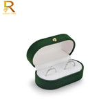 Velvet Trinket Box Ring Box Jewelry Organizer Double Rings Box