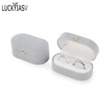 Velvet Trinket Box Double Rings Jewelry Box